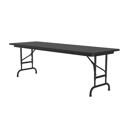 CFA Adjustable HPL Folding Tables 24x72 Black Granite